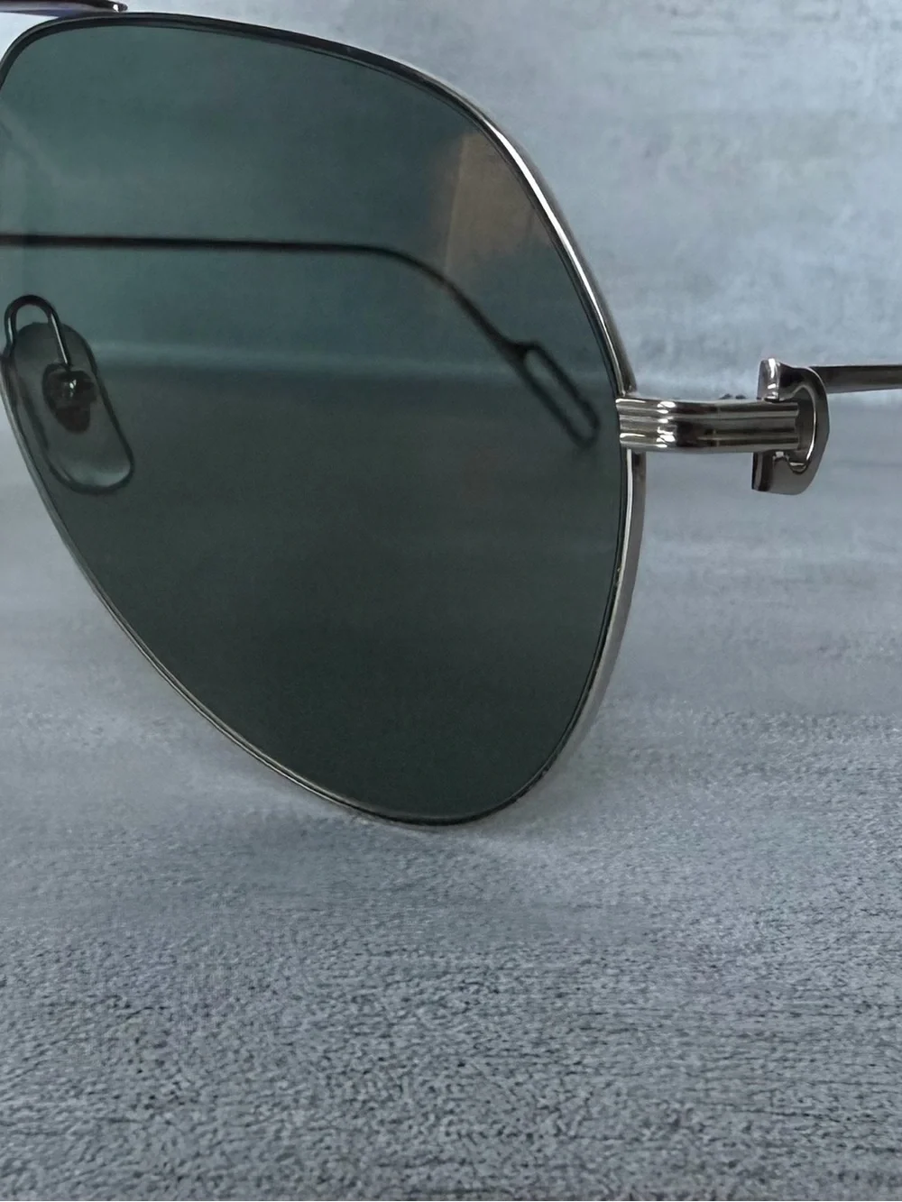 Cartier Première de Cartier CT0110S Aviator Sunglasses Silver $1445 NEW